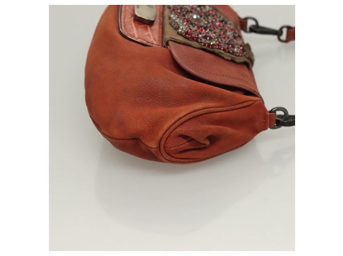 Prada Borsa a spalla in pelle rossa Auth KD264 Rosso - vista 3