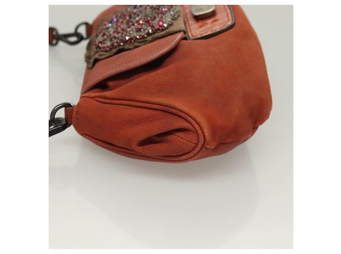 Prada Borsa a spalla in pelle rossa Auth KD264 Rosso - vista 4
