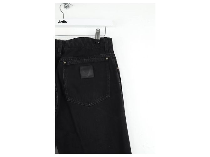 Louis Vuitton Jeans dritti in cotone nero - vista 4