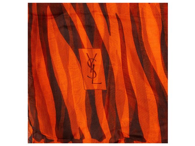 Sciarpa con stampa leopardata Saint Laurent Multicolore - vista 3