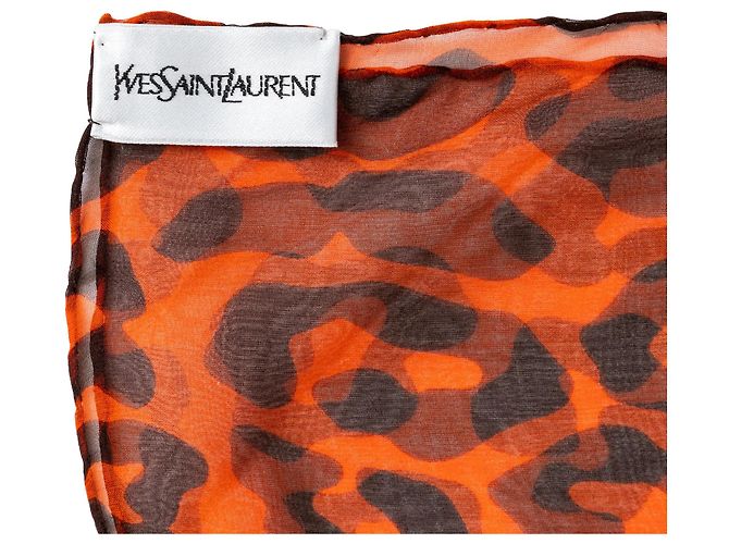 Sciarpa con stampa leopardata Saint Laurent Multicolore - vista 6