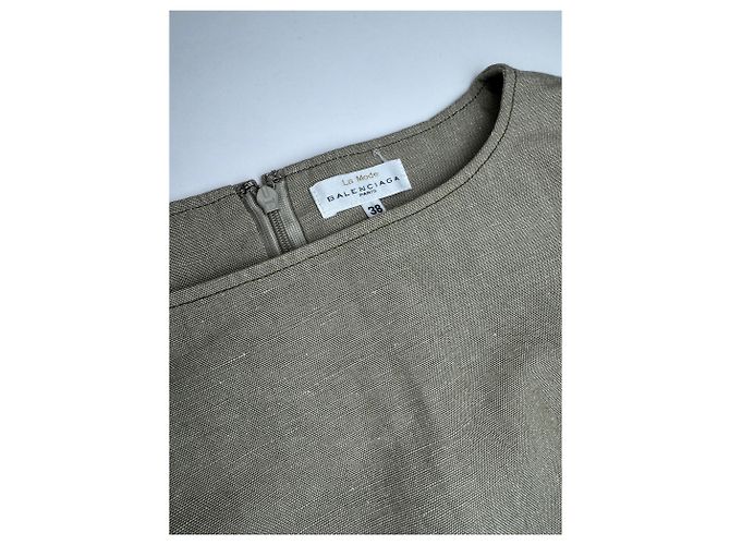 Vintage Balenciaga Kleid 38/M Grün - Ansicht 6