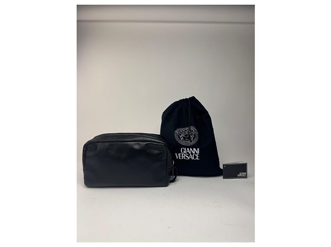 Vintage Gianni Versace Ledergürteltasche schwarz - Ansicht 14