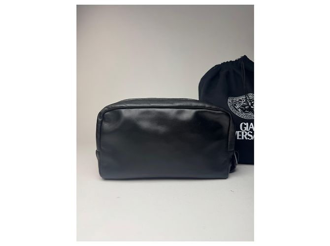 Vintage Gianni Versace Ledergürteltasche schwarz - Ansicht 15