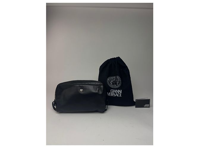 Vintage Gianni Versace Ledergürteltasche schwarz - Ansicht 2