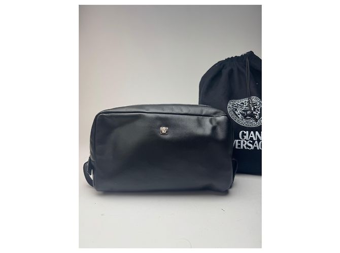 Vintage Gianni Versace Ledergürteltasche schwarz - Ansicht 3