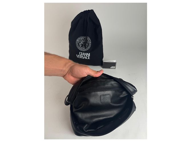 Vintage Gianni Versace Ledergürteltasche schwarz - Ansicht 4