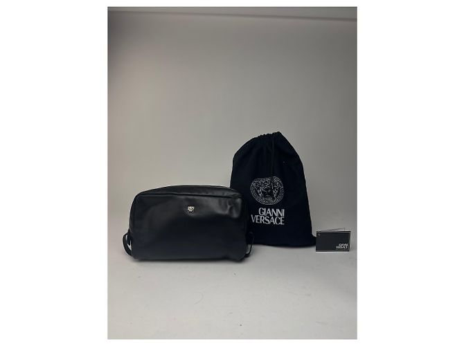 Vintage Gianni Versace Ledergürteltasche schwarz - Ansicht 6