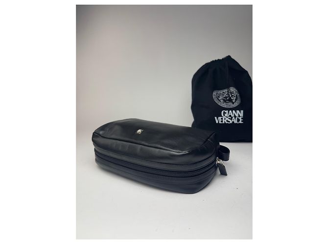 Vintage Gianni Versace Ledergürteltasche schwarz - Ansicht 8
