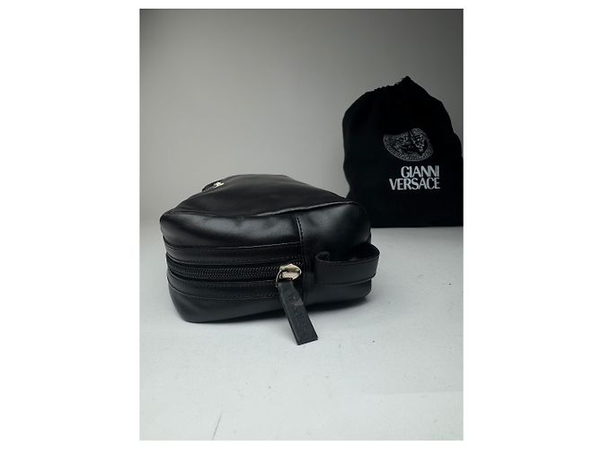 Vintage Gianni Versace Ledergürteltasche schwarz - Ansicht 9