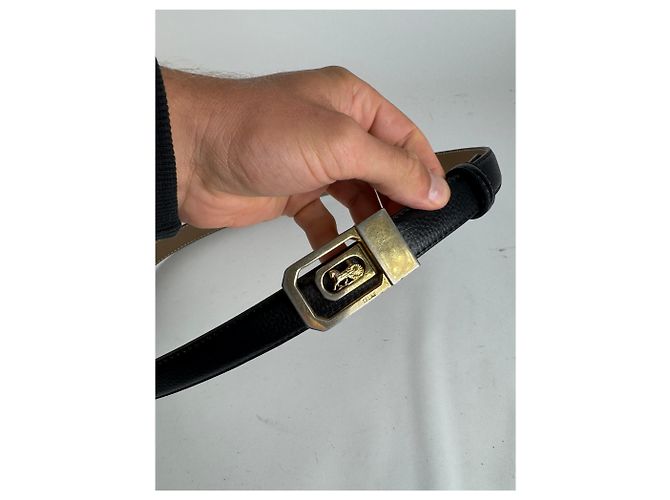 Céline Vintage Celine Paris Ledergürtel schwarz - Ansicht 2