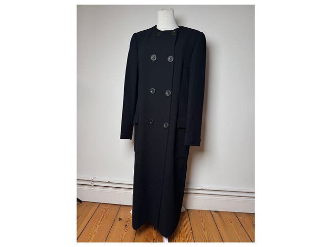 Vintage Gianni Versace Wolltrenchcoat L - Ansicht 7