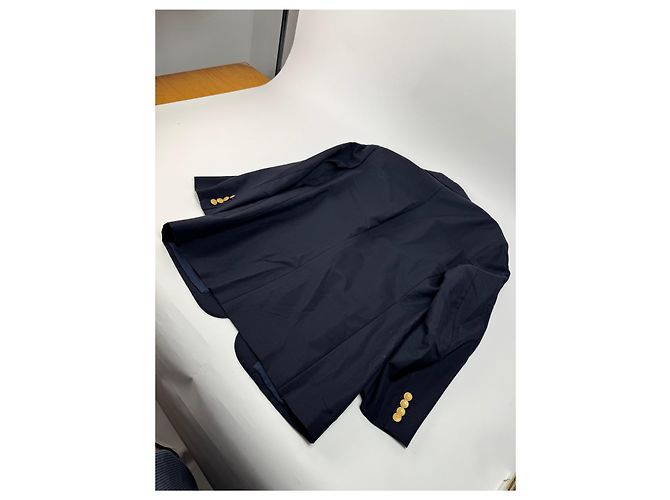Blazer in lana vintage Dior blu navy 52/L - vista 10