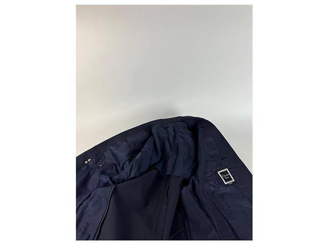 Blazer in lana vintage Dior blu navy 52/L - vista 14