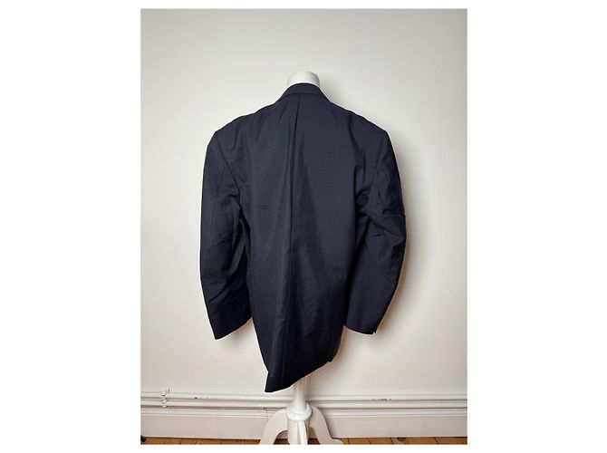 Blazer in lana vintage Dior blu navy 52/L - vista 3