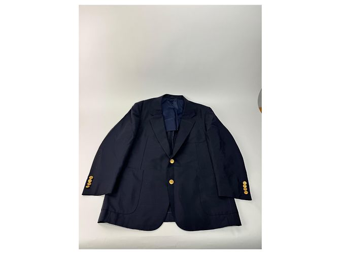 Blazer in lana vintage Dior blu navy 52/L - vista 5