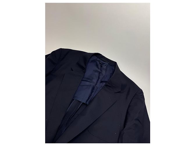 Blazer in lana vintage Dior blu navy 52/L - vista 9
