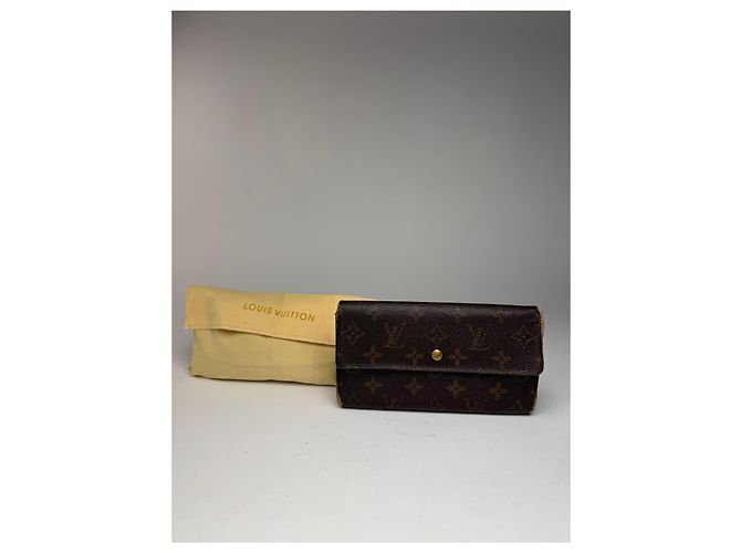 Vintage Louis Vuitton leather monogram wallet brown - view 11