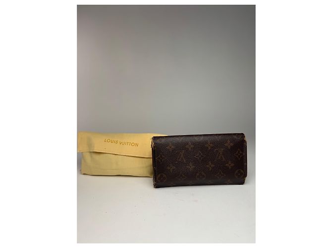 Vintage Louis Vuitton leather monogram wallet brown - view 3