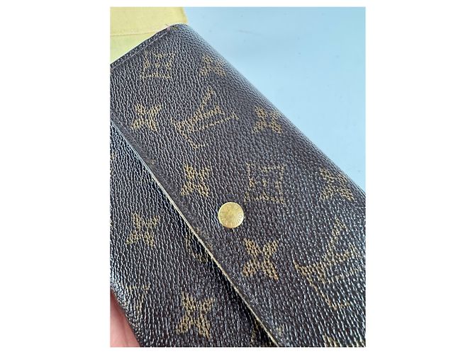 Vintage Louis Vuitton leather monogram wallet brown - view 7