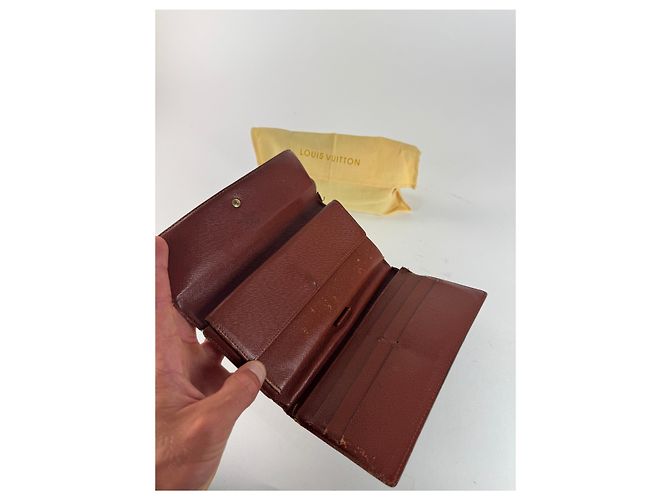 Vintage Louis Vuitton leather monogram wallet brown - view 8