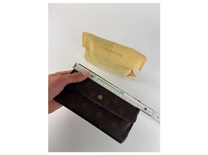 Vintage Louis Vuitton leather monogram wallet brown - view 9
