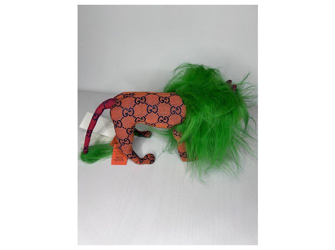 Peluche leone Gucci GG verde multicolore - vista 4