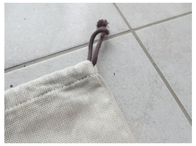 Hermès dustbag in chevron canvas 60X52 for Hermès Birkin 35 bag Beige - view 4