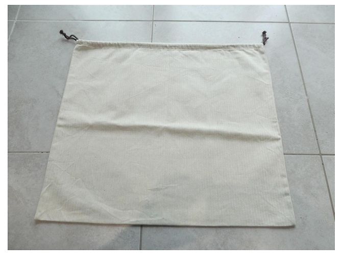 Hermès dustbag in chevron canvas 60X52 for Hermès Birkin 35 bag Beige - view 5