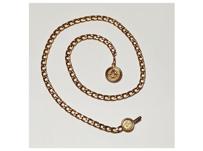Cambon Chanel-Gürtel aus goldener Kette - Ansicht 6