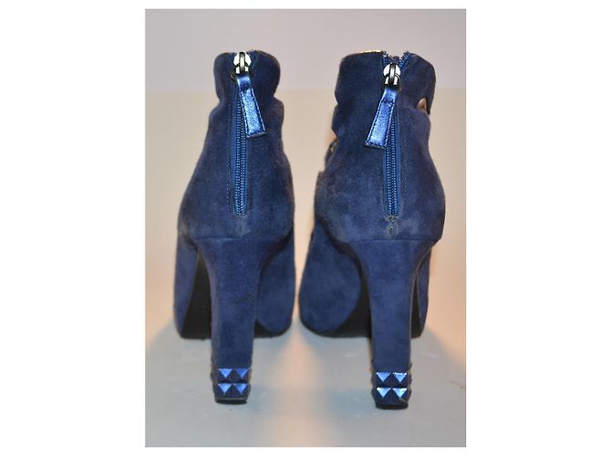 Sandali Le Silla in scamosciato blu - vista 3