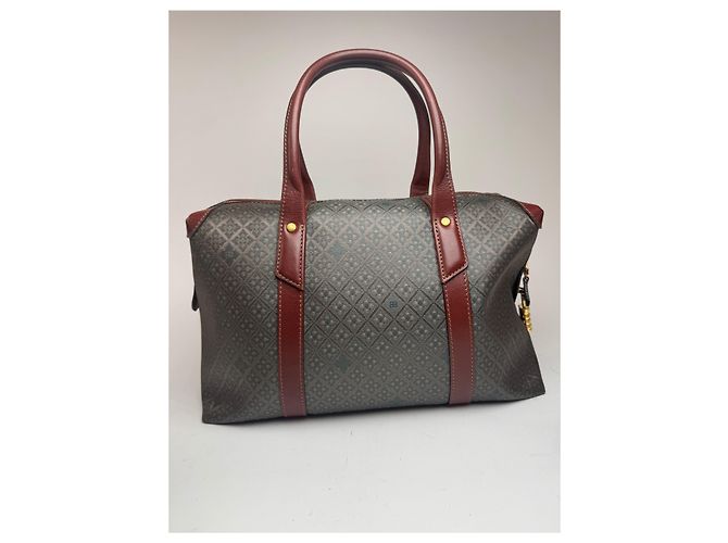 Borsa da weekend vintage Balenciaga monogramma verde marrone Cachi - vista 11