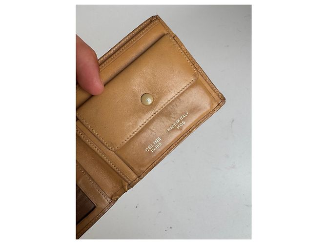 Céline Vintage Celine Paris Triomphe Monogramm Leather wallet Brown - view 11