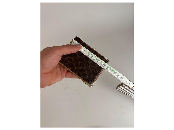 Céline Vintage Celine Paris Triomphe Monogramm Leather wallet Brown - view 13