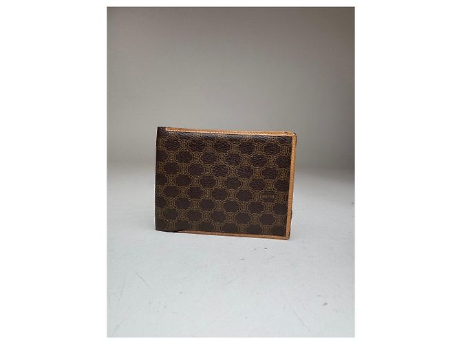Céline Vintage Celine Paris Triomphe Monogramm Leather wallet Brown - view 3