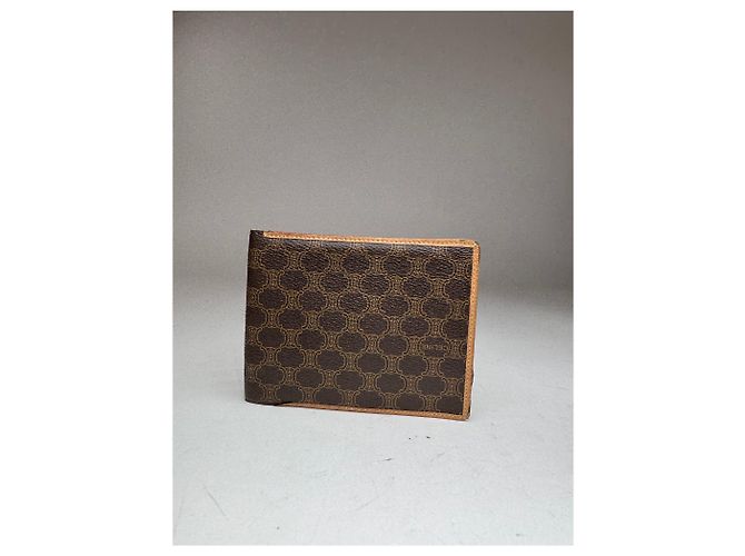 Céline Vintage Celine Paris Triomphe Monogramm Leather wallet Brown - view 4