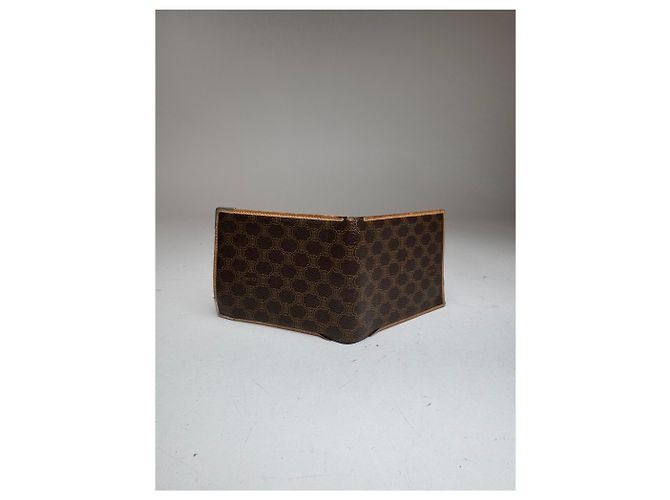 Céline Vintage Celine Paris Triomphe Monogramm Leather wallet Brown - view 5