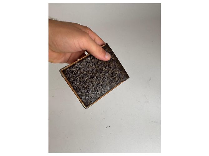 Céline Vintage Celine Paris Triomphe Monogramm Leather wallet Brown - view 6