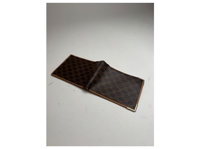 Céline Vintage Celine Paris Triomphe Monogramm Leather wallet Brown - view 9