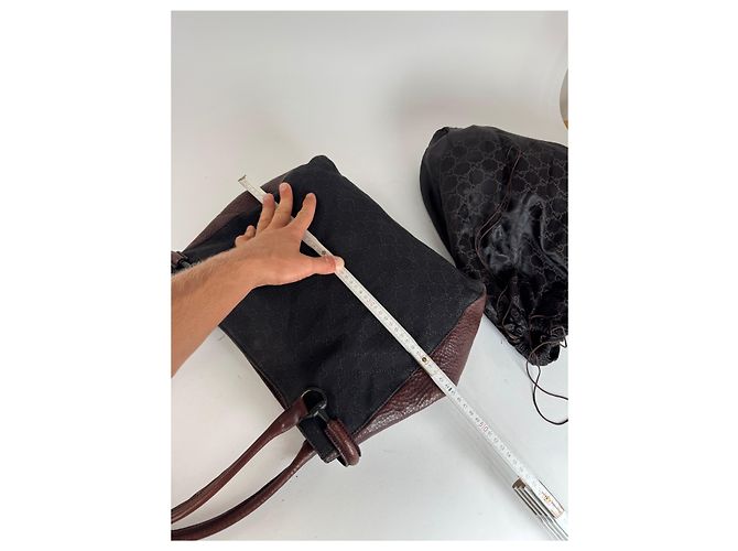 Vintage Gucci Monogramma Bah Nero Marrone - vista 13