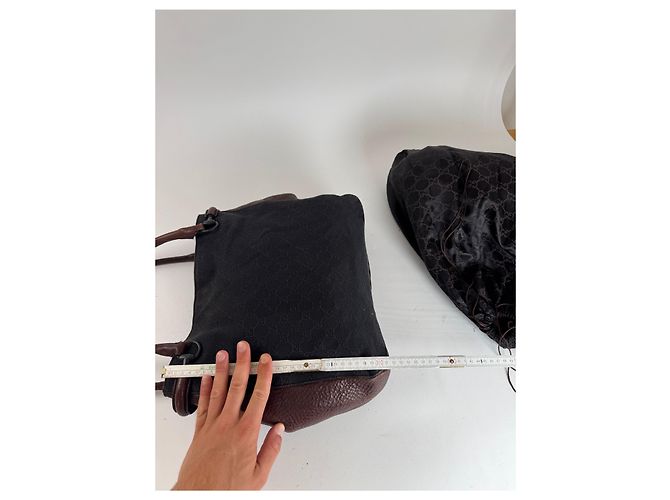Vintage Gucci Monogramma Bah Nero Marrone - vista 14