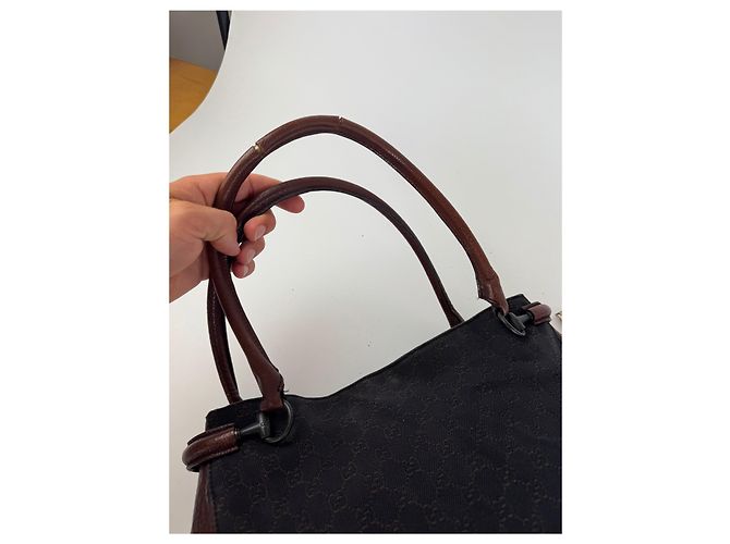 Vintage Gucci Monogramma Bah Nero Marrone - vista 15