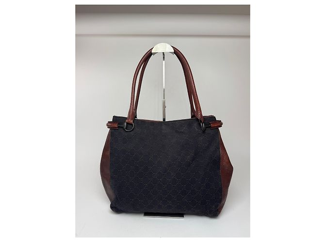 Vintage Gucci Monogramma Bah Nero Marrone - vista 3