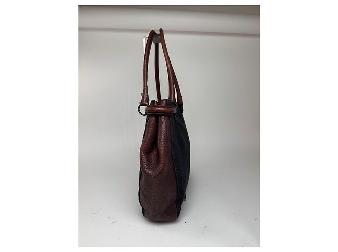 Vintage Gucci Monogramma Bah Nero Marrone - vista 8