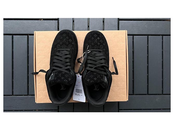Louis Vuitton x Nike Air Force 1 Basso Nero - vista 5