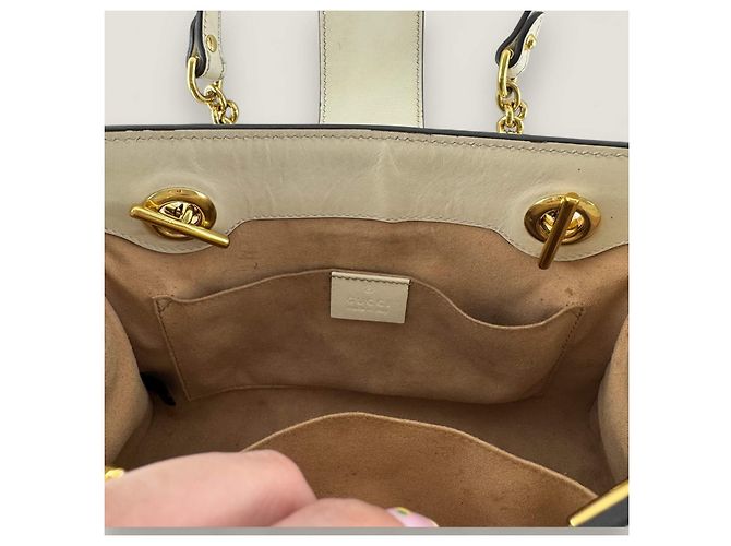 Borsa tote padlock GG supreme di Gucci Bianco - vista 10