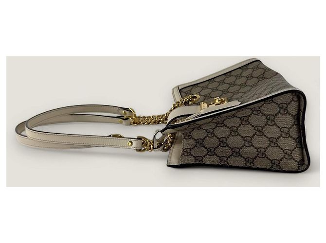 Borsa tote padlock GG supreme di Gucci Bianco - vista 16