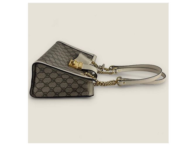 Borsa tote padlock GG supreme di Gucci Bianco - vista 17