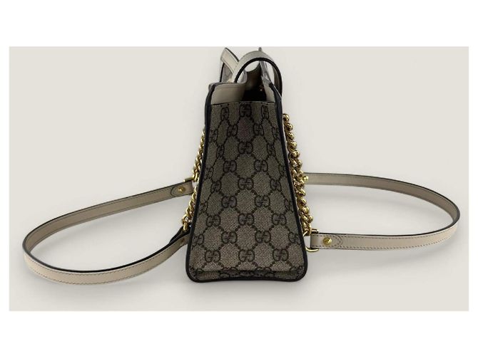 Borsa tote padlock GG supreme di Gucci Bianco - vista 18