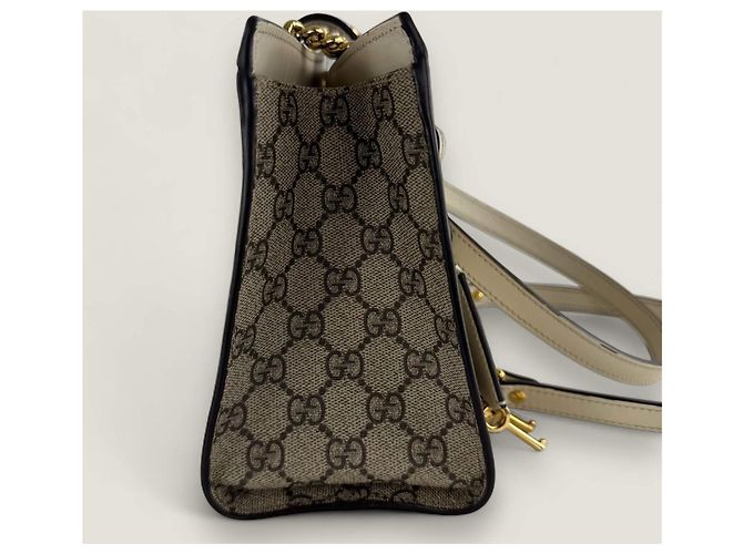 Borsa tote padlock GG supreme di Gucci Bianco - vista 20